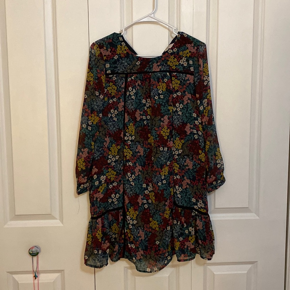 Loft floral long sleeve dress